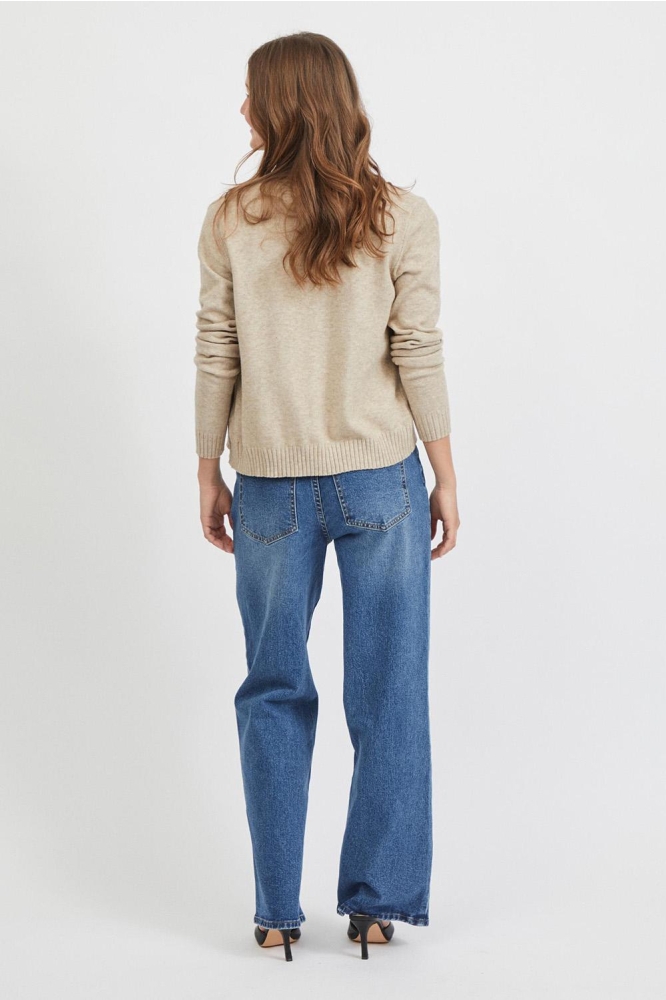VIRIL SHORT L/S KNIT CARDIGAN-NOOS 14060800 Natural Melange